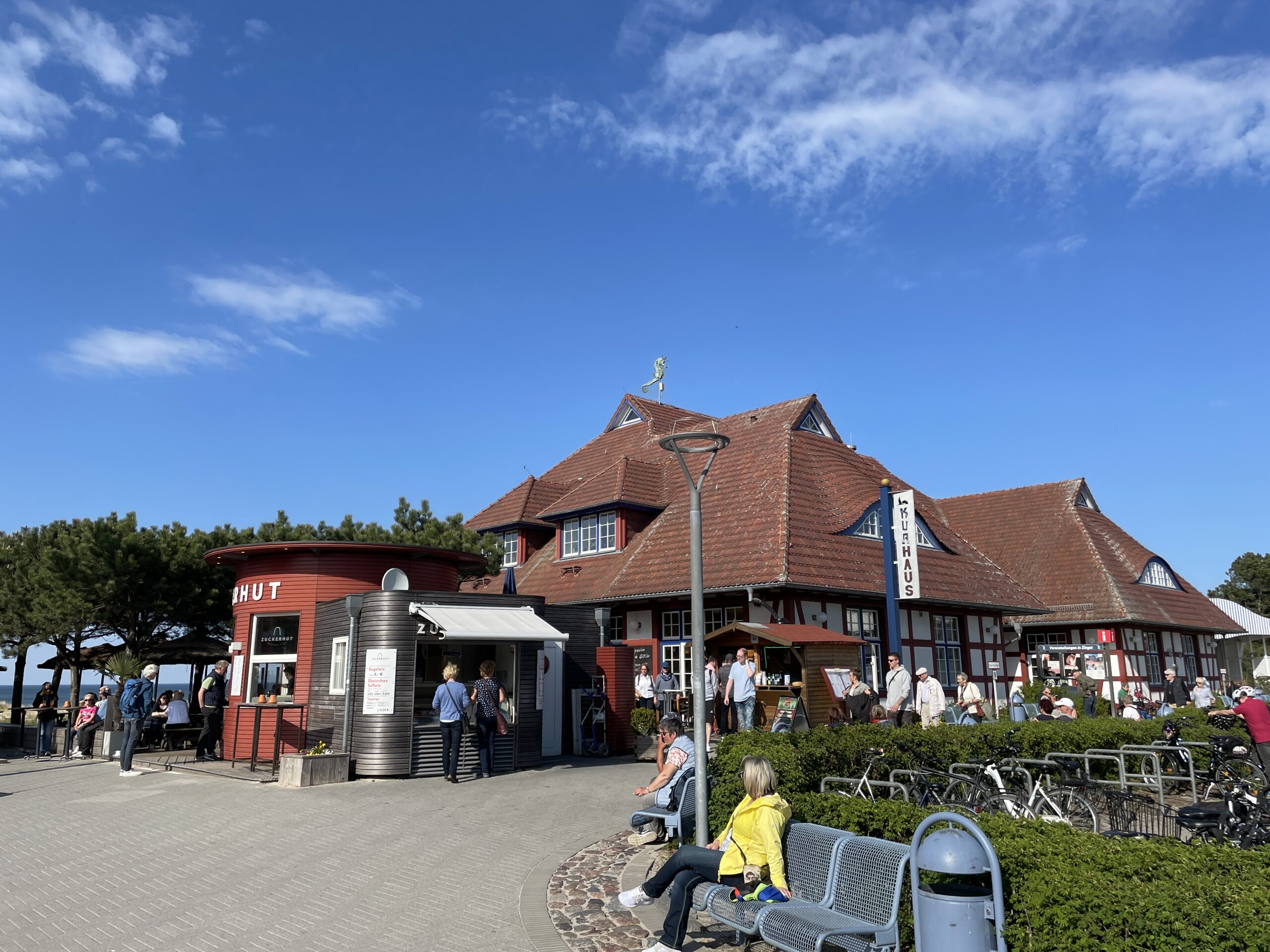 Terrasse einer Ferienunterkunft in Zingst