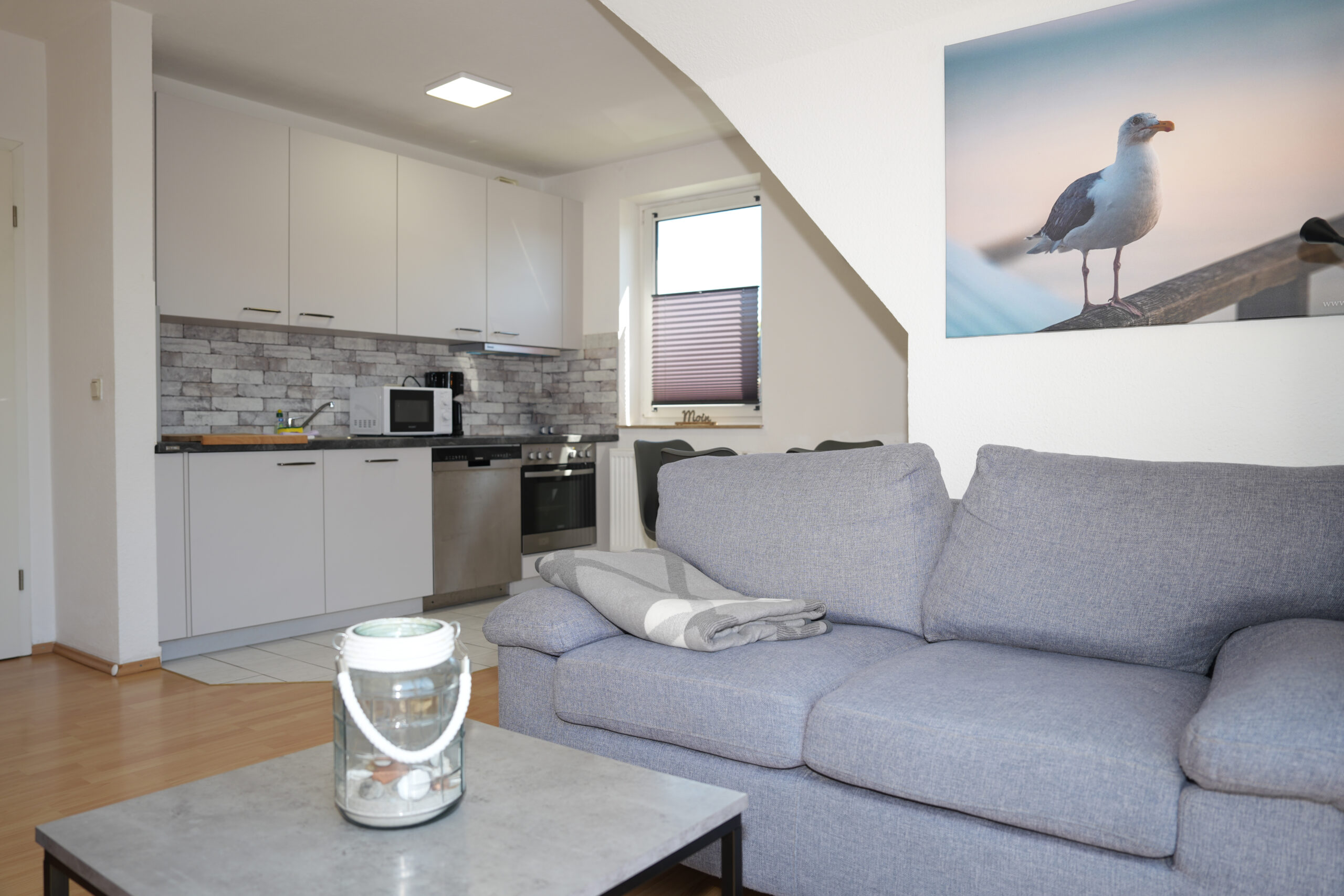Ferienwohnung Meerfarbig Wohnung 4 in Zingst – Wohnbereich